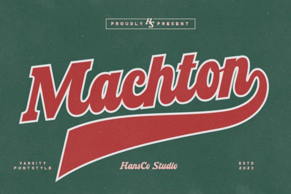 Machton Font: Varsity Style for Bold Projects