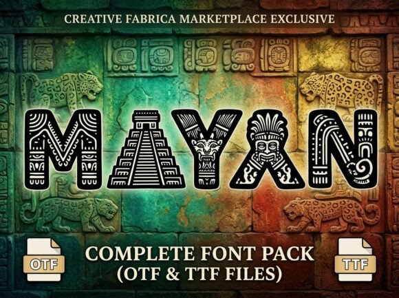 Mayan Font: Ancient-Inspired Display Type for Bold Design