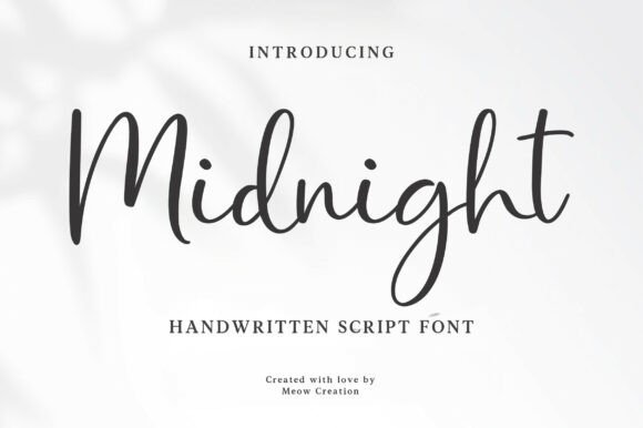 Midnight Script: A Modern Handwritten Font for Elegant Designs